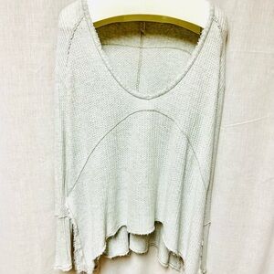 Sweater top womens SP free people top gray